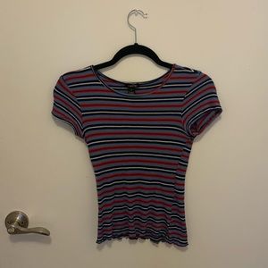 rue 21 stripped ribbed tee